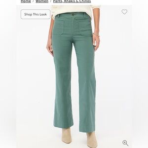 J. Crew Lizzie high-rise patch-pocket wide-leg pant